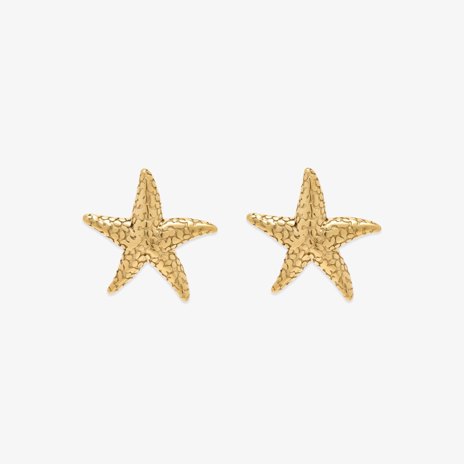Gold sea star earrings